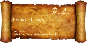 Probst Linda névjegykártya